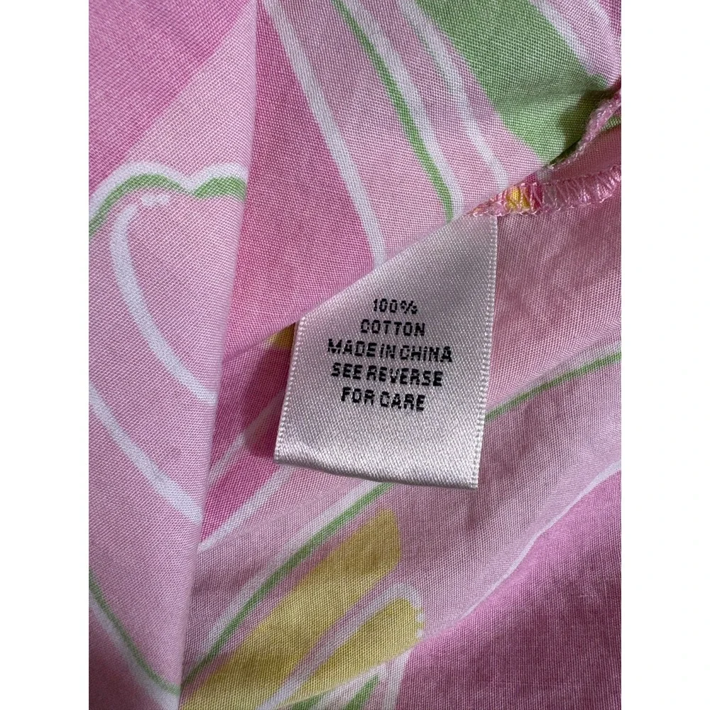 Lilly‎ Pulitzer Girls Butterfly Pink Tunic Dress 100% Cotton Beach Pool Preppy L